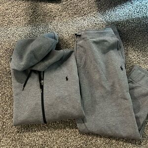Ralph Lauren authentic grey polyester sweat suit